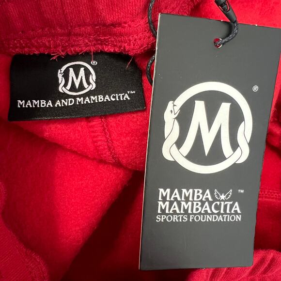MAMBA MAMBACITA Red Unisex Sweatpants Size M Athletic Casual Gianna Kobe Bryant - Picture 11 of 14